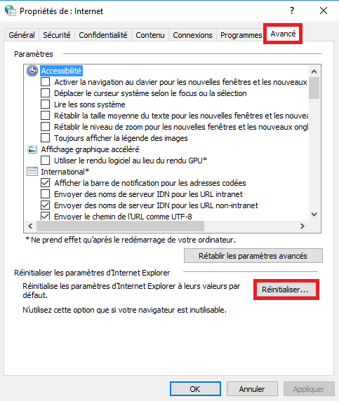 Comment réinitialiser Internet Explorer dans Windows 10-3